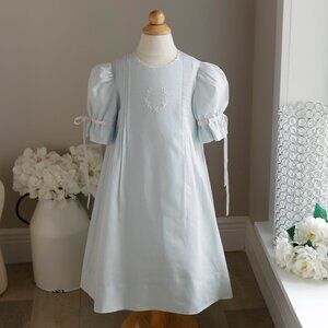 Strasburg Dress Heirloom Blue Flower Girl Rare Edition Special Occasion Size 3/4